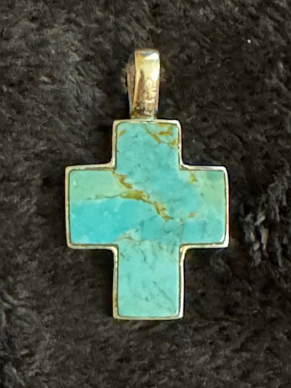 Studio Barse Turquoise and Sterling Silver Cross Pendant